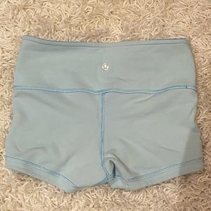 lululemon blue biker shorts
